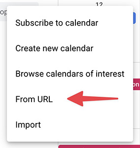 google calendar app subscribe url